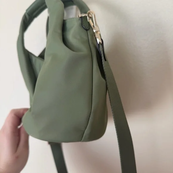 KATE SPADE Carter Nylon Small Pleated Crossbody in Cedar Stand - Picture 3 of 10